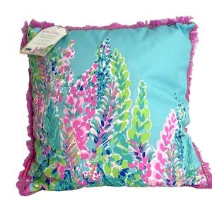 Lilly Pulitzer Catch The Wave Colorful Floral Throw Pillow
